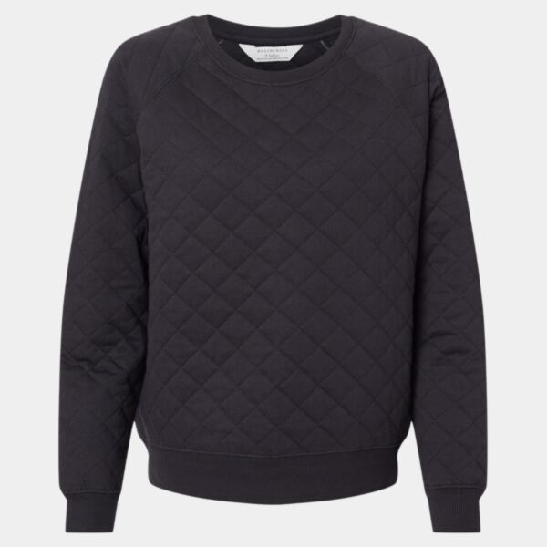 Women's Quilted Crewneck Pullover Thumbnail