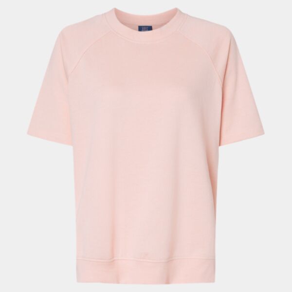 Women's French Terry Short Sleeve Crewneck Sweatshirt Thumbnail