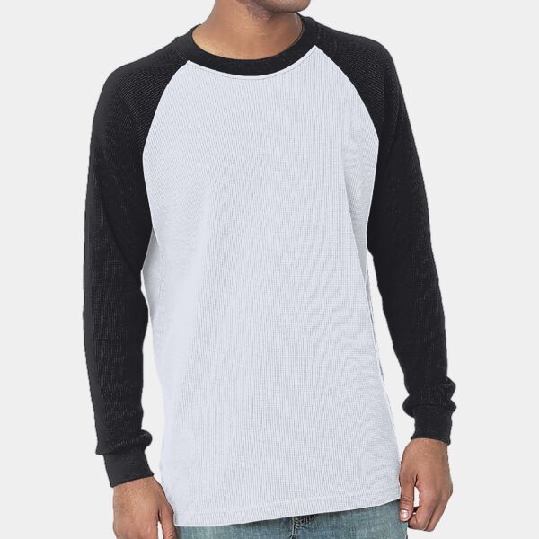 Men's USA-Made Heavyweight Waffle Knit Thermal Raglan T-Shirt Thumbnail
