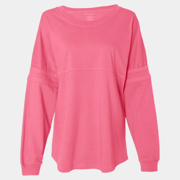 Women's Jersey Pom Pom Long Sleeve T-Shirt Thumbnail