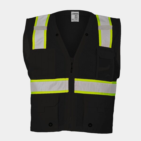 Unisex EV Series® Enhanced Visibility Multi-Pocket Mesh Vest Thumbnail