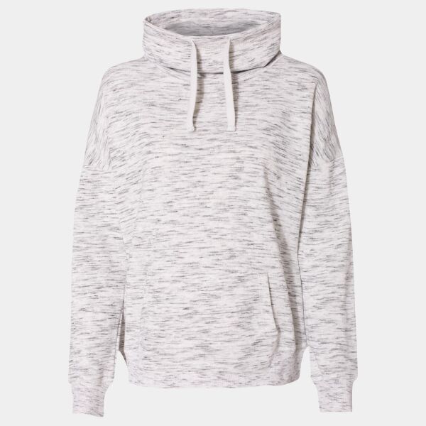 Women’s Mélange Fleece Cowl Neck Sweatshirt Thumbnail